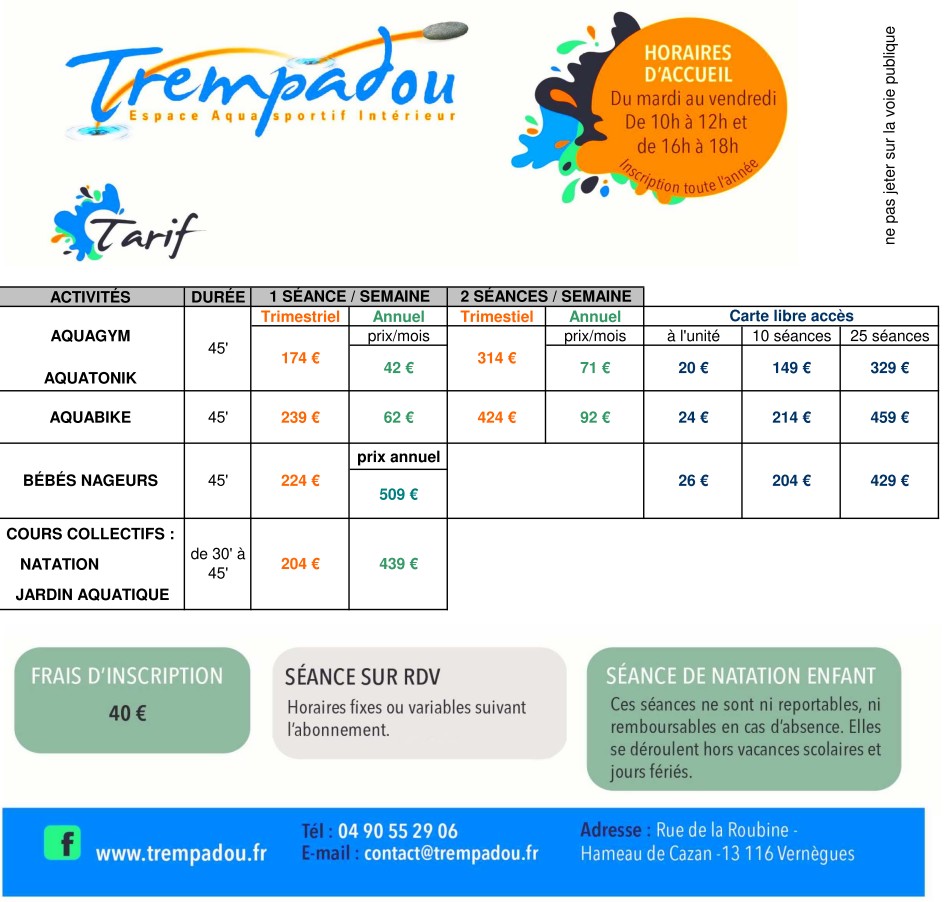 tarifs 26 27